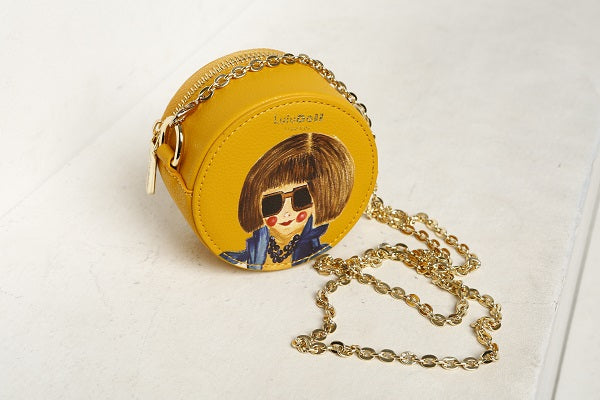 Smarty Mimi Mustard Yellow Round Bag