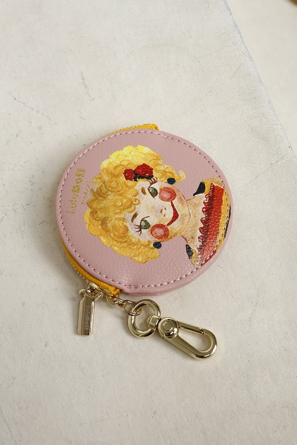 Rosy Pink Zip Wallet Key Chain