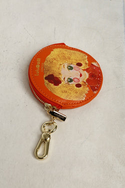 Red Yellow Zip Wallet Key Chain