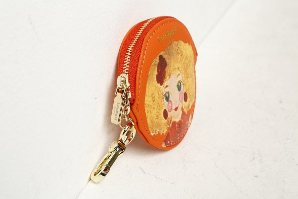 Red Yellow Zip Wallet Key Chain