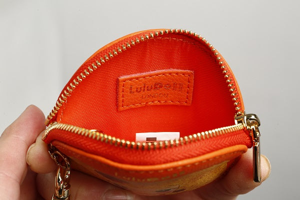 Red Yellow Zip Wallet Key Chain