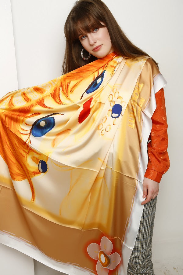 Posh Zena Signature Shield Silk Scarf