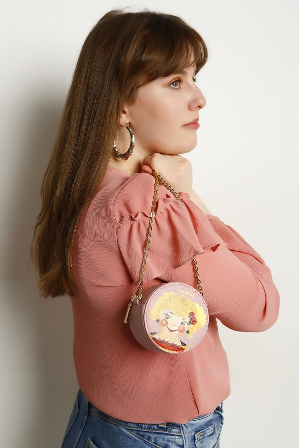 Happy Rene Rosy Pink Round bag