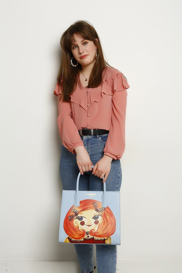 GracefullY Avril” Sky Blue Tote
